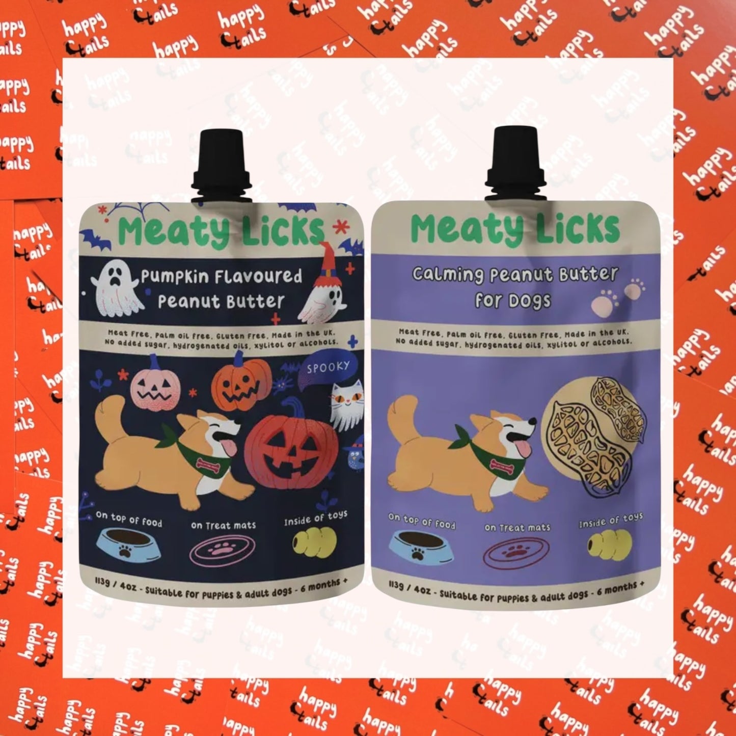 Seasonal Meaty Licks - Flavoured Peanut Butter Pouches