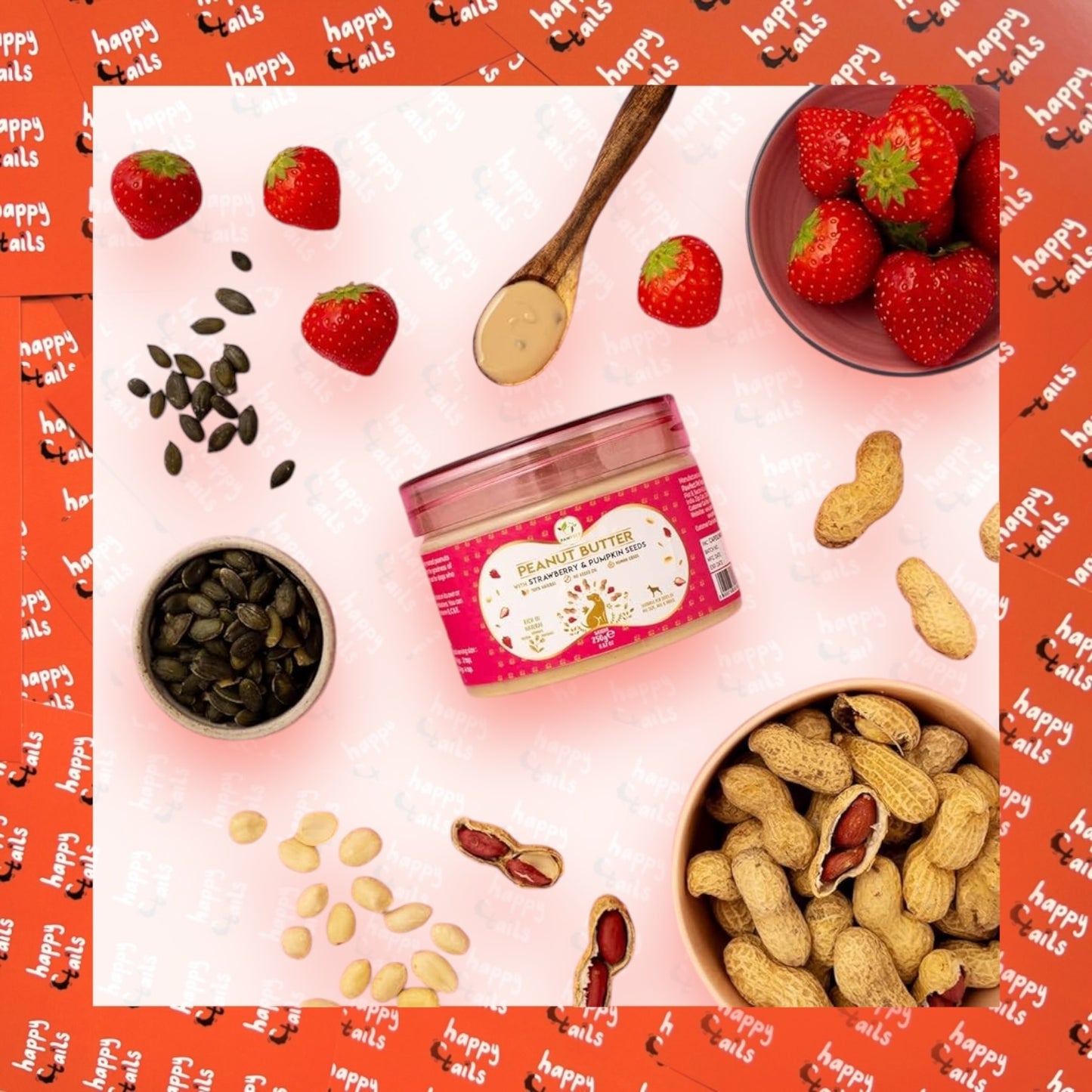 Peanut Butter : Strawberry & Pumpkin Seed (275g)
