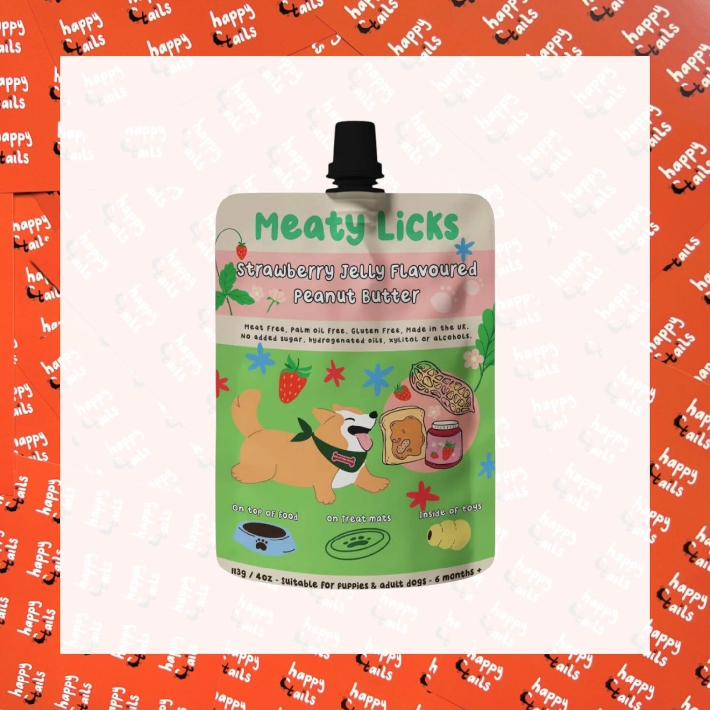 Limited Edition Meaty Licks - Flavoured Peanut Butter Pouches