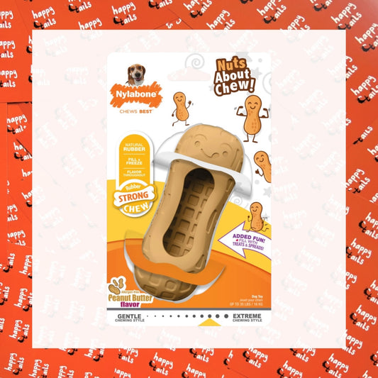 Nylabone Peanut Treat Toy - Peanut Butter Flavour (Medium)