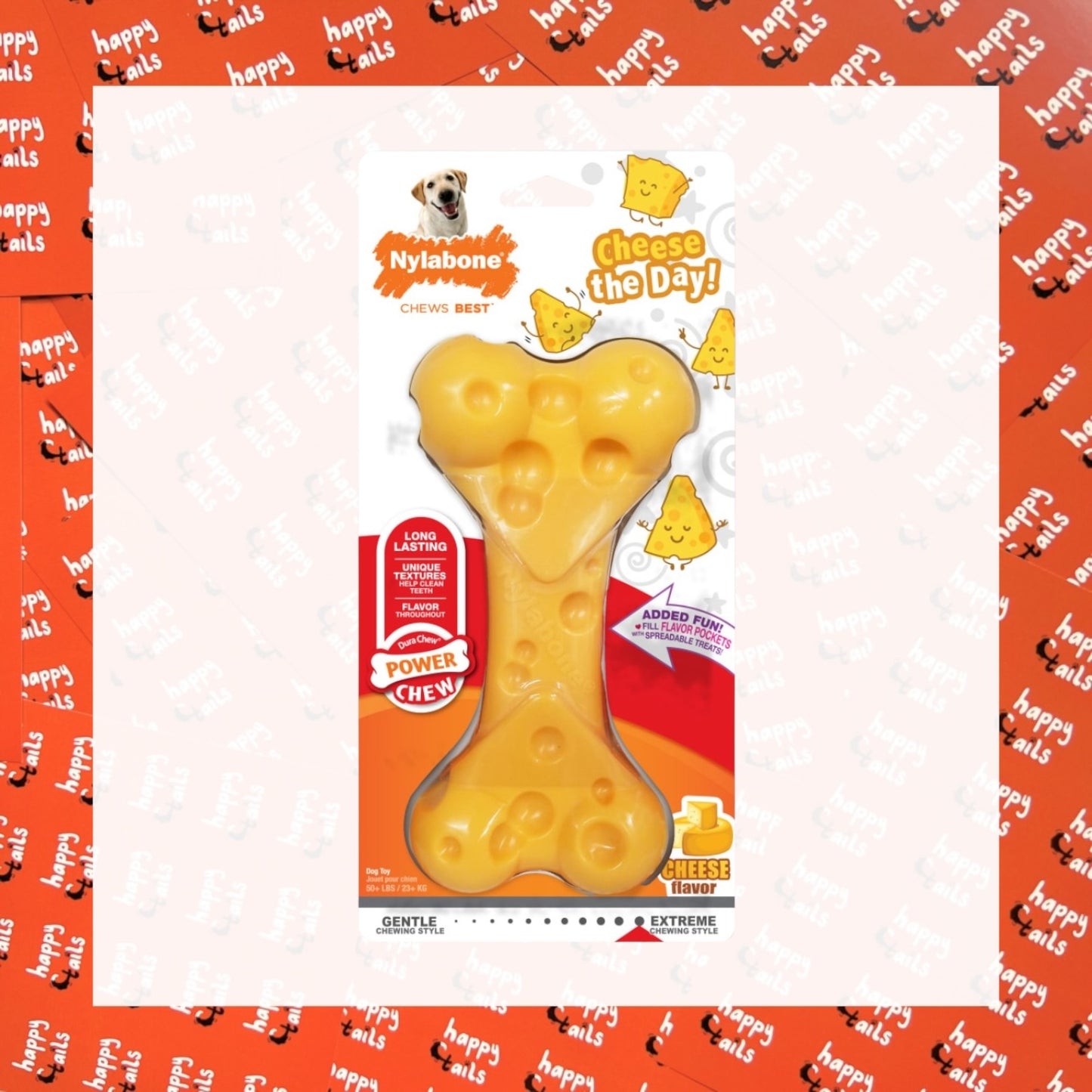 Nylabone Extreme Cheese Bone - Cheese Flavour (Medium)