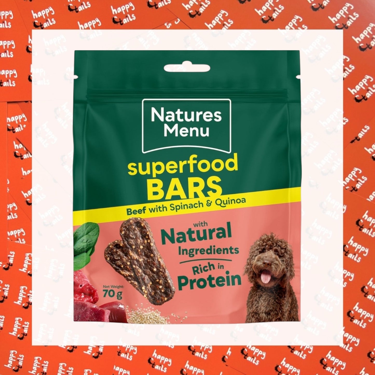 Natures Menu Superfood Bars with Beef, Spinach & Quinoa