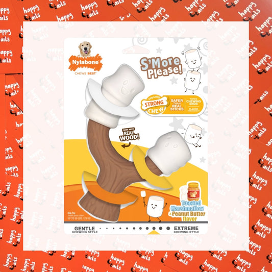 Nylabone Strong Marshmallow Stick - Toasted Marshmallow & Peanut Butter Flavour (Large)