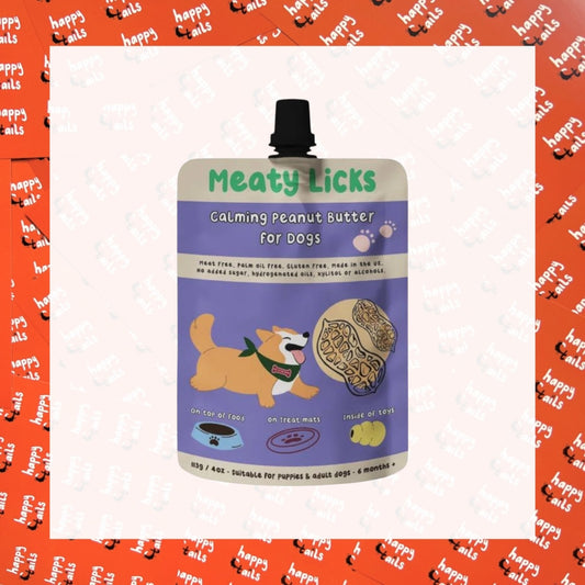 Calming Meaty Licks - Flavoured Peanut Butter Pouches